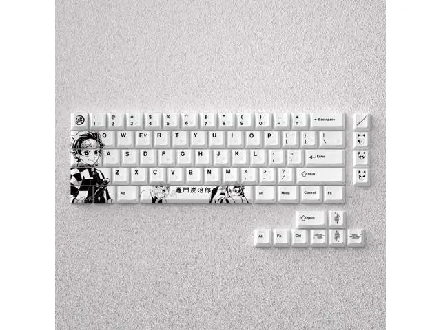Alt view image 3 of 5 - Key cap of Kanjirou from "Demon Slayer: Kimetsu no Yaiba" has a high original height and a good appearance. This key cap is recommended for side-through engraving and is precisely adapted for EV63.