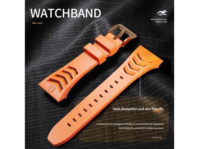 Alt view image 4 of 7 - BONAEVER Mod Kit Standainless Standeel Case for Apple Watch 45mm/44mm Rugged Metal Bumper Case Protective Replacement B for iWatch Series 4/5/6/7/8/9/SE/SE2 Orange