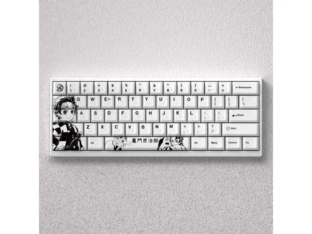 Alt view image 2 of 5 - Key cap of Kanjirou from "Demon Slayer: Kimetsu no Yaiba" has a high original height and a good appearance. This key cap is recommended for side-through engraving and is precisely adapted for EV63.