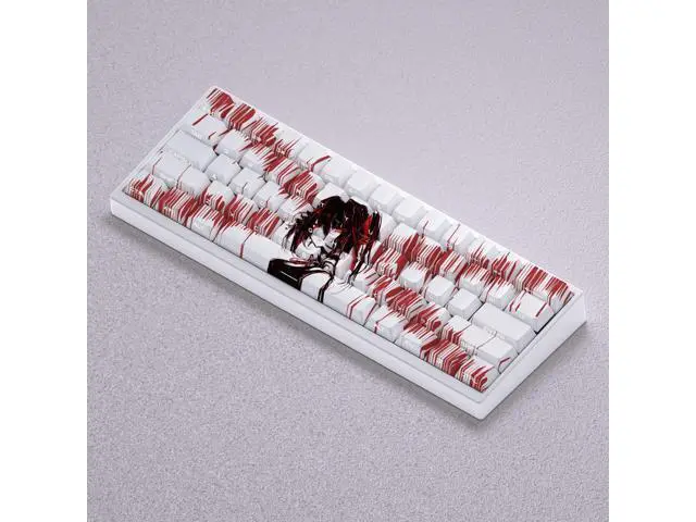 Alt view image 3 of 5 - Shi Qi's wild three-point shot with a secondary dimensional theme, highly detailed side engraving with transparent PBT material, compatible with 60, 65, 68, 75, 87 - 98 shots.