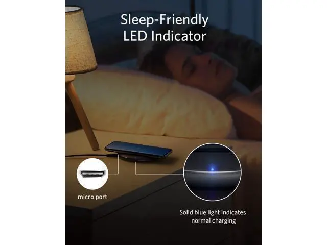 Alt view image 3 of 3 - 313 Wireless Charger (Pad) Qi-Certified 10W Max Fast Charging for Compatible with iPhone 16 Plus/15 Plus/14 Plus/12 AirPods (No AC Adapter Not MagSafe Magnetic Charging Compatible)