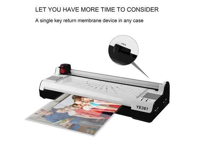 Alt view image 4 of 7 - Thermal Laminator Machine for A3 A4 A6 Laminating Machine with 2 Roller System with Rotary Trimmer Corner Rounder 20 Laminating Pouches Fast Warm-up for Home Office School Use - A3 Laminator