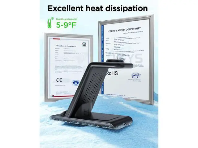 Alt view image 6 of 6 - Wireless Charging Station for Wireless Charger Galaxy Watch 8/7/6/5/4/3 Active 2/1 Stand Galaxy S25 Ultra/S25/S24/S23/S22/S21/Note20/10 Z Fold Flip 7 Galaxy Buds3/2 Pro/Live Multiple Devices