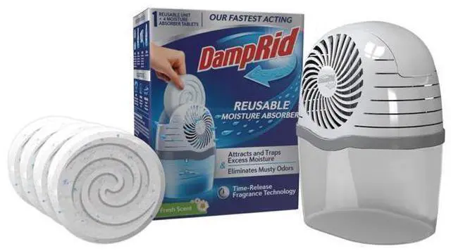 Main image of Reusable Moisture Absorber with 4 Drop-In Tablets, Fresh Scent, 15.8 oz., Attract and Trap Excess Moisture & Eliminate Musty Odors for Cleaner, Fresher Air