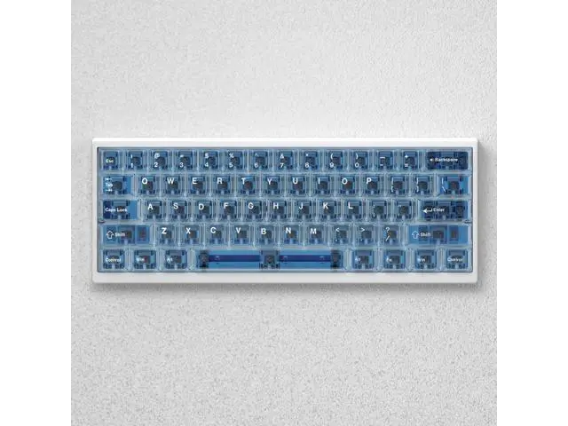 Alt view image 4 of 5 - Transparent keycaps / Foggy-glossy matte keycaps made of PC material with engraved characters. Height suitable for wooting. Fog revealing red - Top fog revealing - Engraved characters
