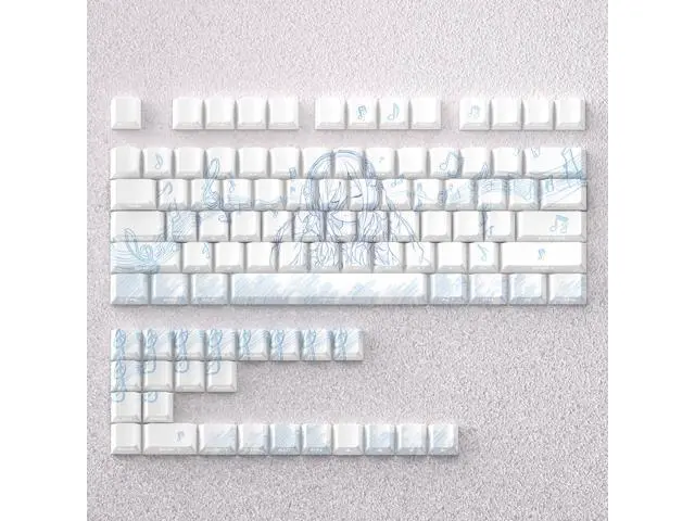 Alt view image 3 of 5 - Three-Nine keycaps with a 2D theme, highly embossed with transparent PBT on the sides, compatible with 60, 65, 68, 75, and 87.