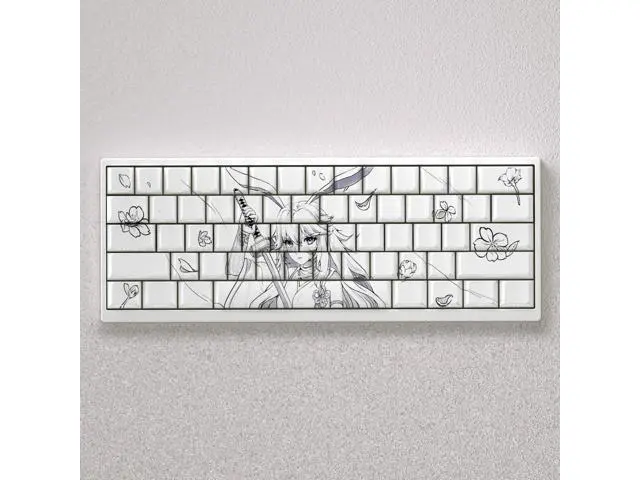 Alt view image 4 of 5 - Eight-layer cherry keycap with transparent PBT material compatible with ATK68, American Addax, Fire68, MAD60, and MAD. Side-engraved with 98 transparent dots
