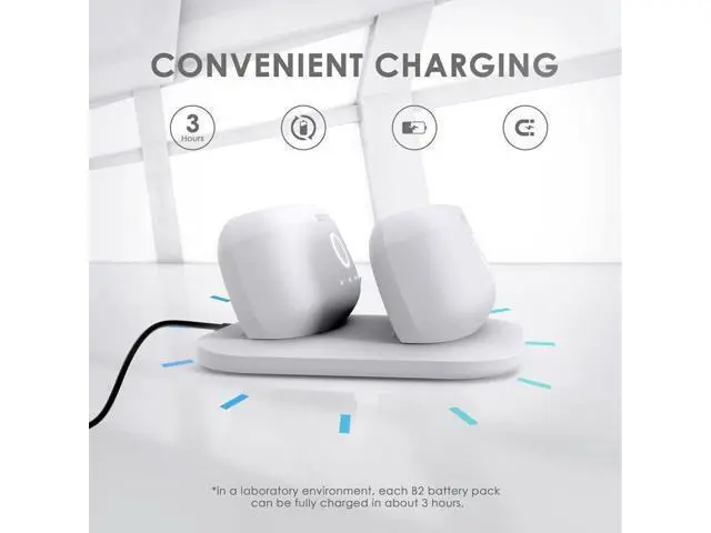 Alt view image 4 of 6 - BOBOVR Twin Charger Station Magnetic Charging Dock for Quest 3 Head Strap B2 Battery Pack