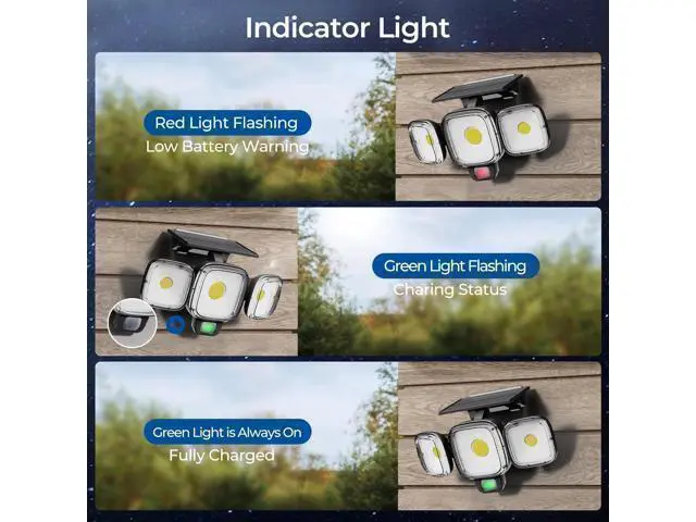 Alt view image 7 of 7 - Solar Motion Sensor Outdoor Lights, 3 Modes LED Security Flood Light with Remote Control, IP65 Waterproof Solar Powered Outside Wall Light for Garden Patio Garage Yard (Black, 2 Pack)