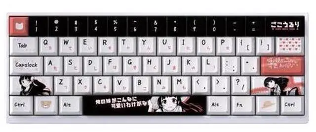 Main image of Keycap height: PBT material, precisely engraved, non-transparent, compatible with 60, 65, and 68 keycaps.