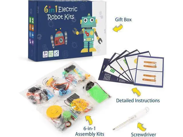 Alt view image 2 of 7 - STEM Science Robotics Kit, Experiments Projects Activities for Kids 6-8 8-12, Build Robot Crafts for Boys Toys, DIY Electronic Engineering Building Kits for Girls Age 8 + Year Old Gifts
