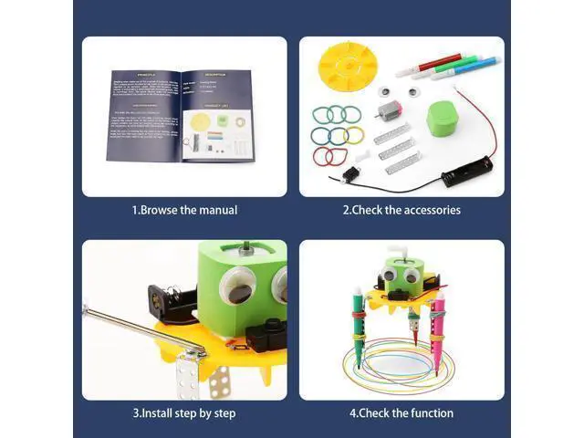 Alt view image 4 of 7 - STEM Science Robotics Kit, Experiments Projects Activities for Kids 6-8 8-12, Build Robot Crafts for Boys Toys, DIY Electronic Engineering Building Kits for Girls Age 8 + Year Old Gifts