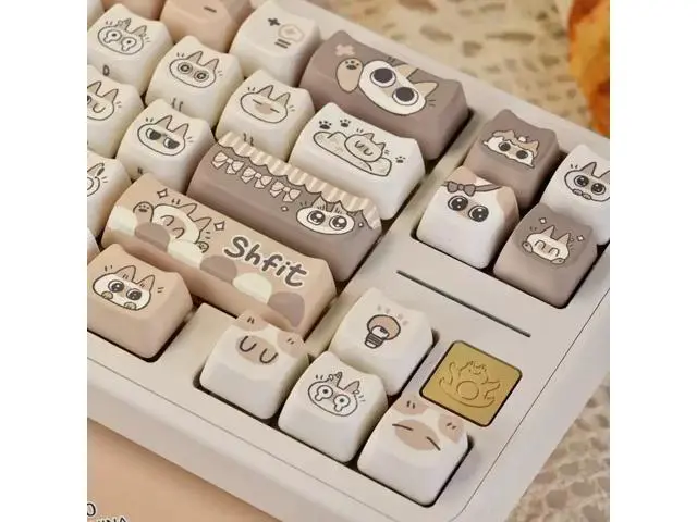 Alt view image 4 of 5 - Thai MOA high-quality PBT keycaps with five sides of heat transfer printing, cute personalized custom keycaps (only keycaps)