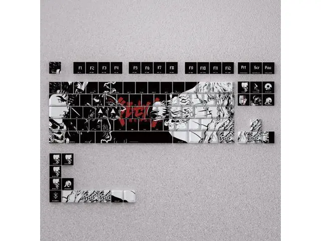 Alt view image 3 of 3 - Kai Feng Legend Keycap 2D Theme High Definition Side Etching with Transparent Light Transmission PBT Compatible with 60-65-68-75-87