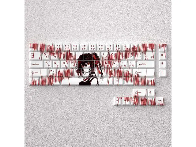 Alt view image 4 of 5 - The theme keycaps for the "Crazy Triple Hat Date Battle" have a height of PBT five-sided heat transfer and are suitable for 60 and 65.