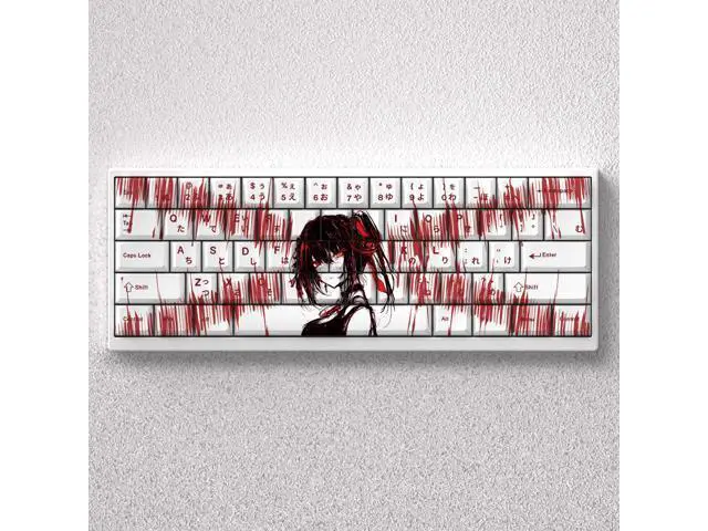 Alt view image 5 of 5 - The theme keycaps for the "Crazy Triple Hat Date Battle" have a height of PBT five-sided heat transfer and are suitable for 60 and 65.