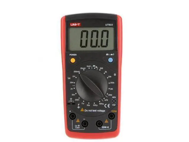 Alt view image 2 of 7 - UNI-T UT603 Modern Inductance Capacitance Meters Testers LCR Meter Capacitors Ohmmeter w/hFE Test
