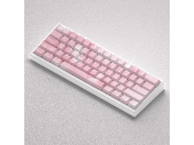 Alt view image 4 of 5 - Sakura keycaps, pink keycaps, height PBT, five-sided heat transfer, compatible with 60, 65, 68