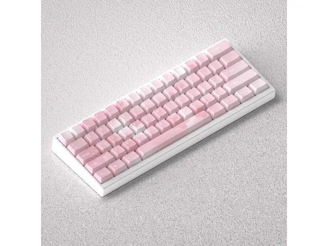 Alt view image 5 of 5 - Sakura keycaps, pink keycaps, height PBT, five-sided heat transfer, compatible with 60, 65, 68