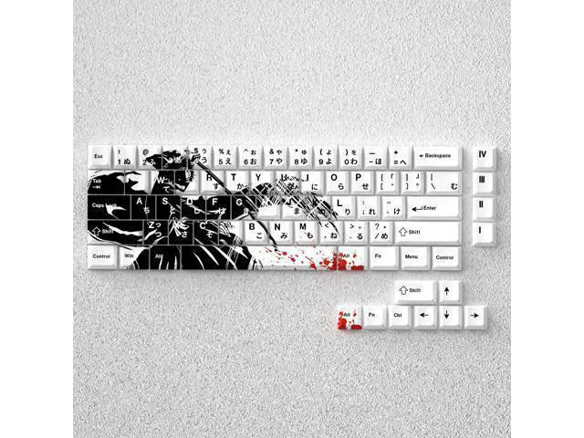 Alt view image 4 of 5 - Keycap height for Death God Kurosaki Ichirou, made of PBT material, engraved precisely for 60, 65, 68 cartoon styles.