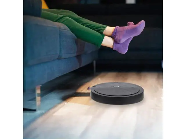 Alt view image 3 of 7 - Totority Simulation Automatic Floor Sweep Robot Vacuum Toy Kids Vacuum Robot Cleaner Toy Floor Sweeping Plaything Playhouse Simulation Appliances Black