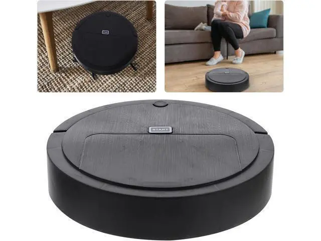 Alt view image 7 of 7 - Totority Simulation Automatic Floor Sweep Robot Vacuum Toy Kids Vacuum Robot Cleaner Toy Floor Sweeping Plaything Playhouse Simulation Appliances Black
