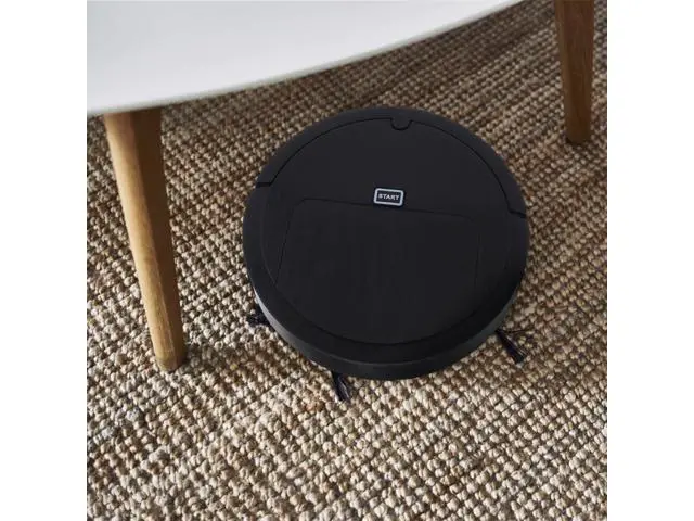 Alt view image 5 of 7 - Totority Simulation Automatic Floor Sweep Robot Vacuum Toy Kids Vacuum Robot Cleaner Toy Floor Sweeping Plaything Playhouse Simulation Appliances Black