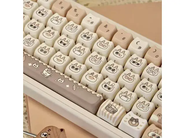 Alt view image 3 of 5 - Thai MOA high-quality PBT keycaps with five sides of heat transfer printing, cute personalized custom keycaps (only keycaps)