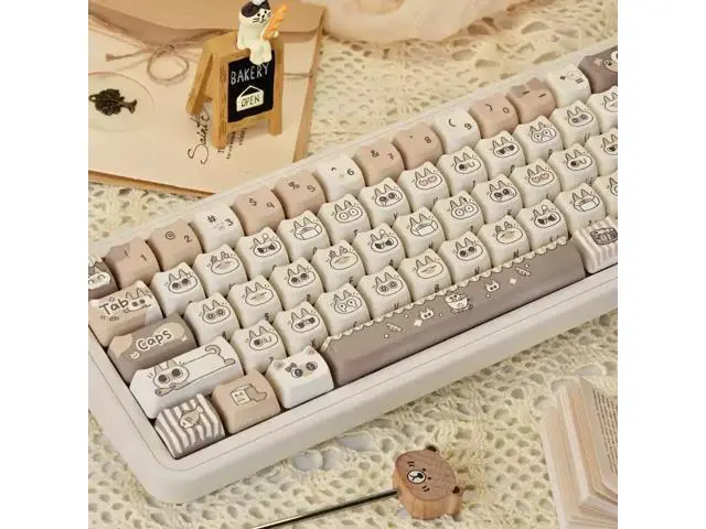 Alt view image 2 of 5 - Thai MOA high-quality PBT keycaps with five sides of heat transfer printing, cute personalized custom keycaps (only keycaps)