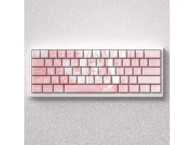 Alt view image 4 of 4 - Hikari Miyano Keycap April is the theme of your lies. Original factory height PBT. Fully engraved. Compatible with 60, 65, 68.