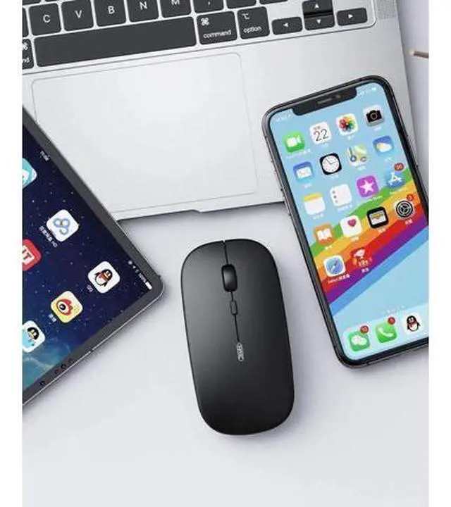 Alt view image 2 of 7 - Bluetooth Mouse, Slim Silent Rechargeable Bluetooth 5.0 Wireless Mouse, 800/1200/1600 DPI Portable Computer Cordless Mouse for Laptop PC Mac, iPad OS
