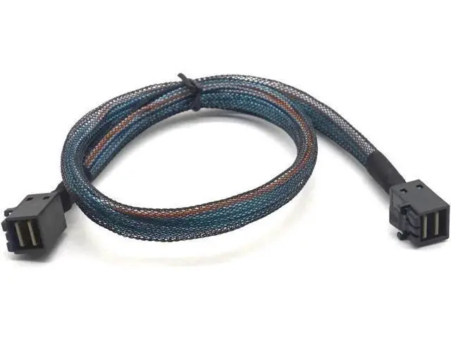 Alt view image 2 of 7 - Mini SAS HD SFF 8643 Cable Internal SFF-8643 SAS Cable Mini SAS SFF-8643 to 8643 Cable Adapter for Computer Hard Disk 0.5m/1m