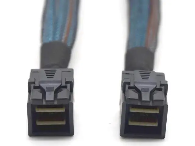 Alt view image 5 of 7 - Mini SAS HD SFF 8643 Cable Internal SFF-8643 SAS Cable Mini SAS SFF-8643 to 8643 Cable Adapter for Computer Hard Disk 0.5m/1m