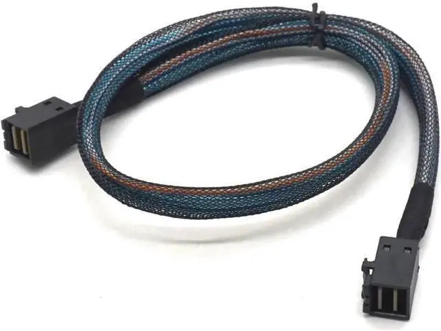 Alt view image 7 of 7 - Mini SAS HD SFF 8643 Cable Internal SFF-8643 SAS Cable Mini SAS SFF-8643 to 8643 Cable Adapter for Computer Hard Disk 0.5m/1m