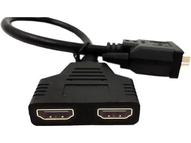 Alt view image 4 of 5 - DVI to HDMI CableSinLoon Gold-Plated DVI Male 24 1 Pin to Dual Hdmi Female 1080p Hdmi Video Converter Adapter Splitter Cable