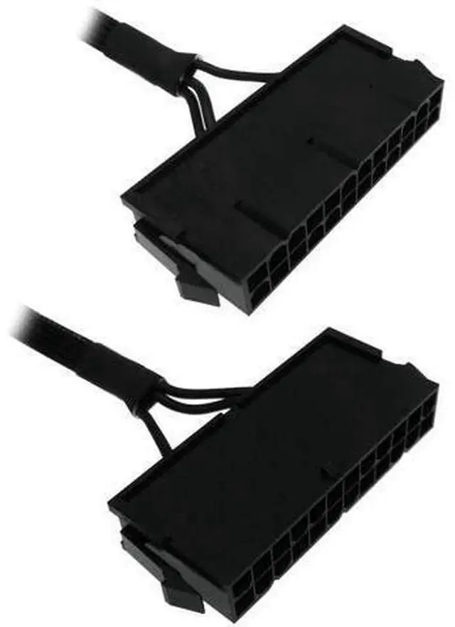 Alt view image 3 of 4 - ATX Power Jumper Cable, 24 Pin ATX Red LED Power On/Off Switch Bridge Adapter Braided 21.5-inch(55cm)