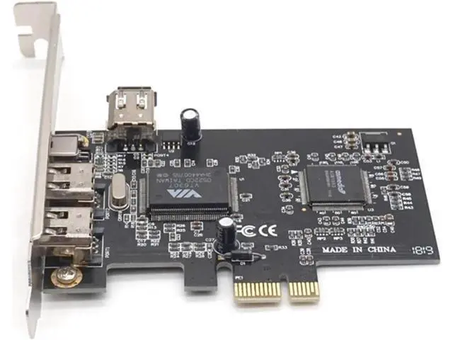 Alt view image 4 of 7 - PCIe 1X IEEE 1394A 4 Port(3+1) PCI-E Firewire Card Adapter With 6 Pin To 4 Pin IEEE 1394 Cable For Desktop PC
