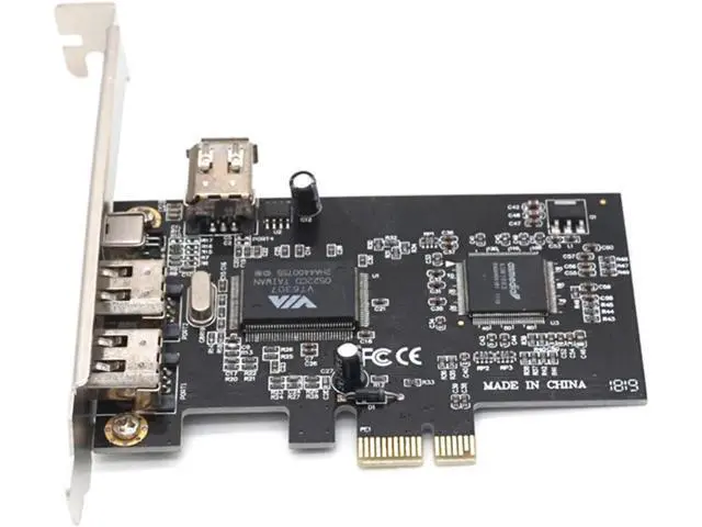 Alt view image 3 of 7 - PCIe 1X IEEE 1394A 4 Port(3+1) PCI-E Firewire Card Adapter With 6 Pin To 4 Pin IEEE 1394 Cable For Desktop PC