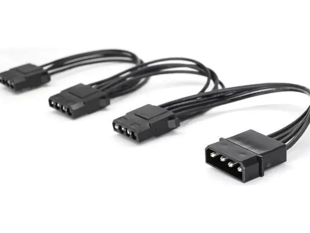 Alt view image 3 of 4 - Molex Splitter 4 Pin IDE Power Supply Extension Cable 1 to 3 Y Splitter 6.7 inch