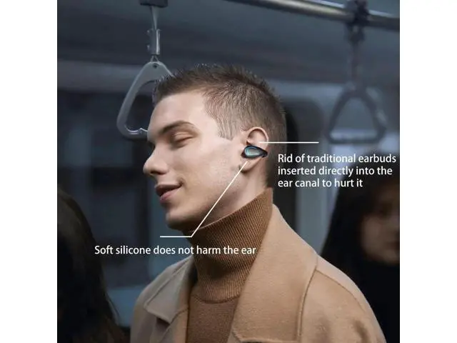 Alt view image 2 of 7 - Wireless Headphones, Bluetooth 5.3 Earbuds In Ear 10mm Drivers Wireless Headphones 36H Deep Bass Stereo Bluetooth Earbuds Built in ENC Mic, LED Display, USB-C, IPX7 Waterproof Bluetooth Earphones