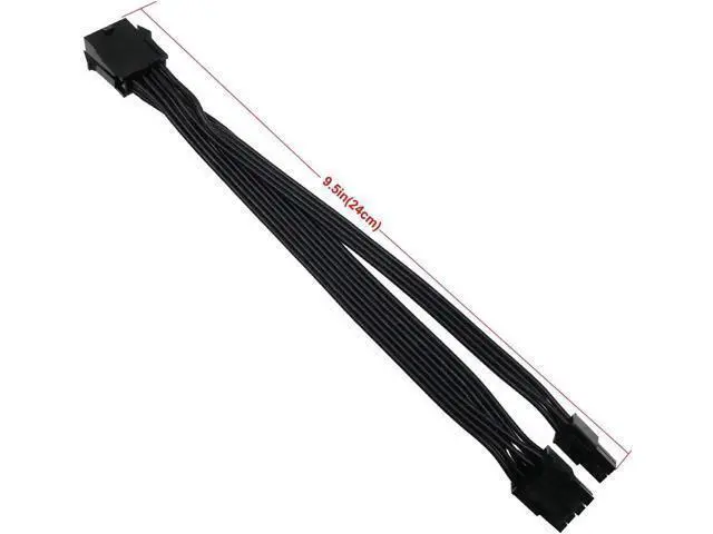 Alt view image 2 of 3 - (2-PCS ) CPU 8 Pin Female to CPU 8 Pin ATX 4 Pin Male Power Supply Converter Adapter Extension Cable for Motherboard 9.5-inch(24cm)