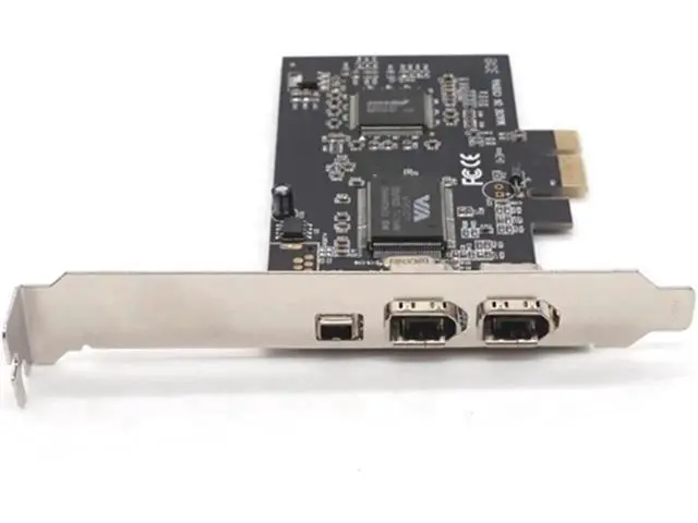 Alt view image 4 of 7 - PCIE 1394 Firewire Card, PCI Express (1X) to External IEEE 1394 Adapter Controller (2 x 6 Pin + 1 x 4 Pin) for Desktop PC and DV Connection,with cable