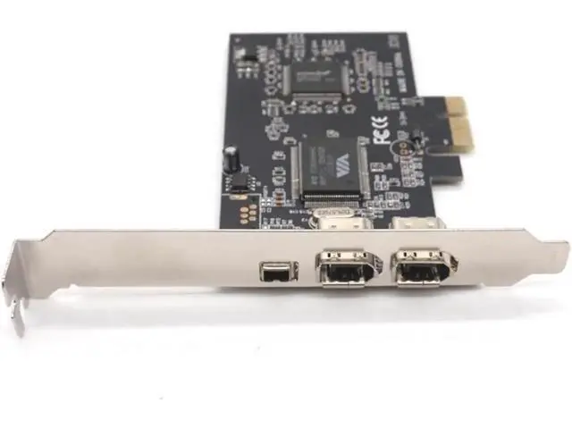 Alt view image 7 of 7 - PCIE 1394 Firewire Card, PCI Express (1X) to External IEEE 1394 Adapter Controller (2 x 6 Pin + 1 x 4 Pin) for Desktop PC and DV Connection,with cable