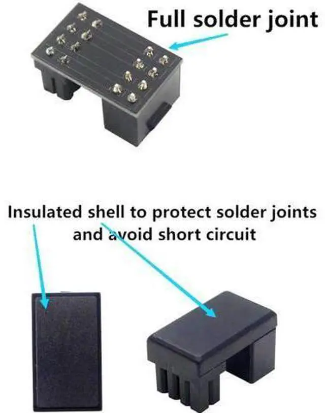 Alt view image 4 of 7 - CPU 8 Pin Power Adapter 180 Degree Steering Connector for Desktop Graphics Card Mainboard to Reduce The Height of Power Cord (PH310B)
