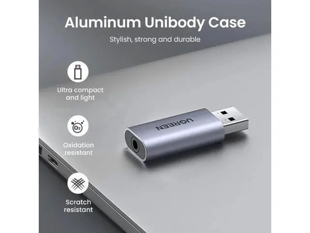 Alt view image 2 of 7 - USB Sound Card Audio Interface USB Sound Card for Laptop PC PS4 Earphone Microphone Audio Card USB External Sound Card