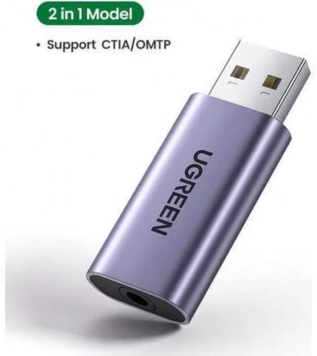 Alt view image 5 of 7 - USB Sound Card Audio Interface USB Sound Card for Laptop PC PS4 Earphone Microphone Audio Card USB External Sound Card