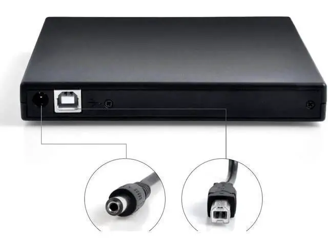 Alt view image 2 of 7 - External CD DVD Drive, USB 2.0 Slim Protable External CD-RW Drive DVD-RW Burner Writer Player for Laptop Notebook PC Desktop Computer, Black