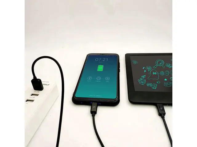 Alt view image 6 of 7 - Micro USB Splitter Cable,2 in 1 USB 2.0 A Male to Dual Micro USB Male Charging Cord Multi Micro USB Data Sync Adapter Cable Split Micro USB Connection Wire (Black-1m-2 Mrico)