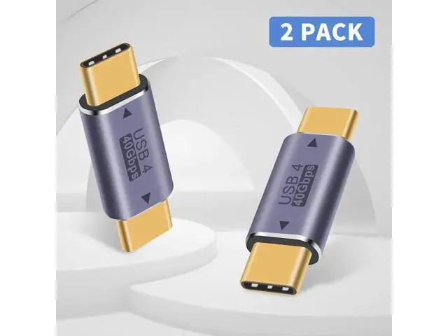 Alt view image 5 of 7 - USB C to USB C Adapter 40Gpbs, 8k@60HZ and 100W Fast Charging, Type C Male to Male Adapter Compatible with Thunderbolt 3/4 MacBook Pro/Air, Laptop, Phones and More Type C Devices (2 Pack)