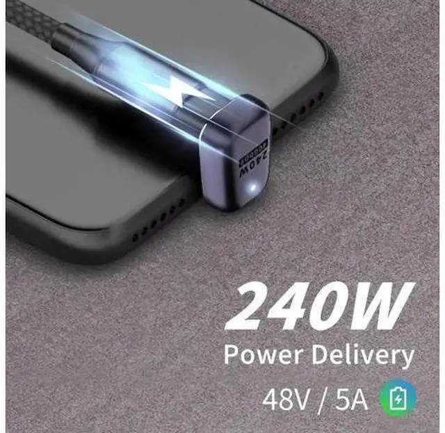 Alt view image 6 of 6 - 80 Degree USB C Adapter 240W, 2-Pack U Shape USB C 180 Degree Angled USB 4.0 Type C Extender Connector Support 40Gbps Data & 8K Video for Thunderbolt 4/3, Laptop, MacBook